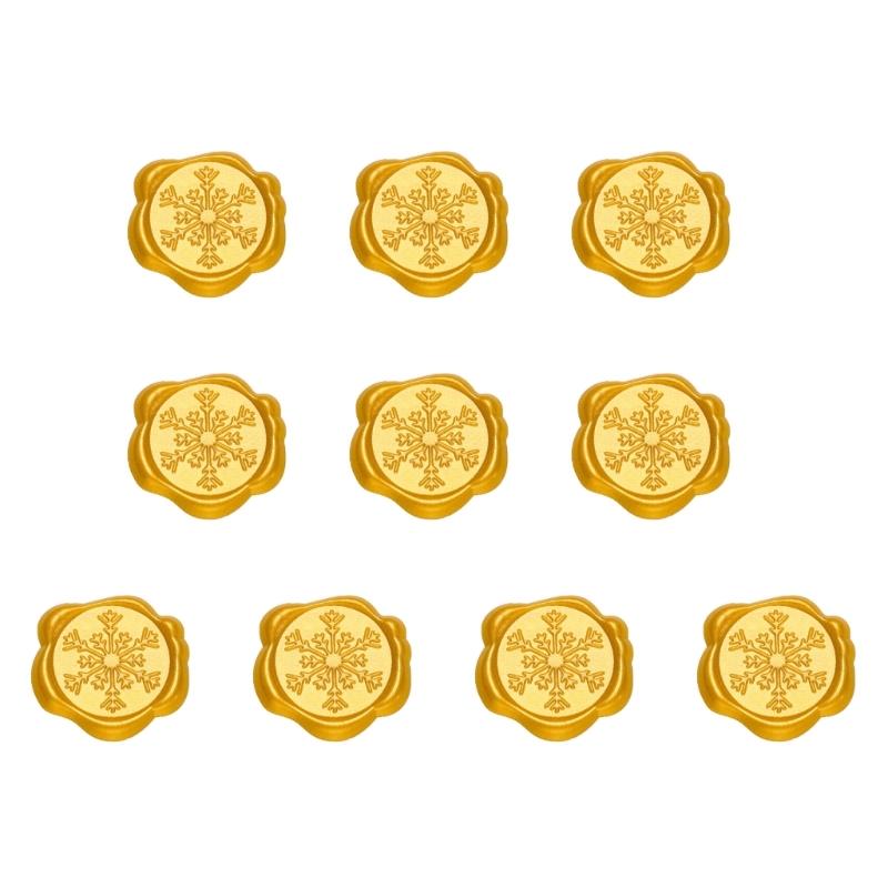 10Pcs Embossed Seal Stickers Adhesive Seal Decals for Wedding Invitations, Envelope, Birthday Valentines Christmas Card