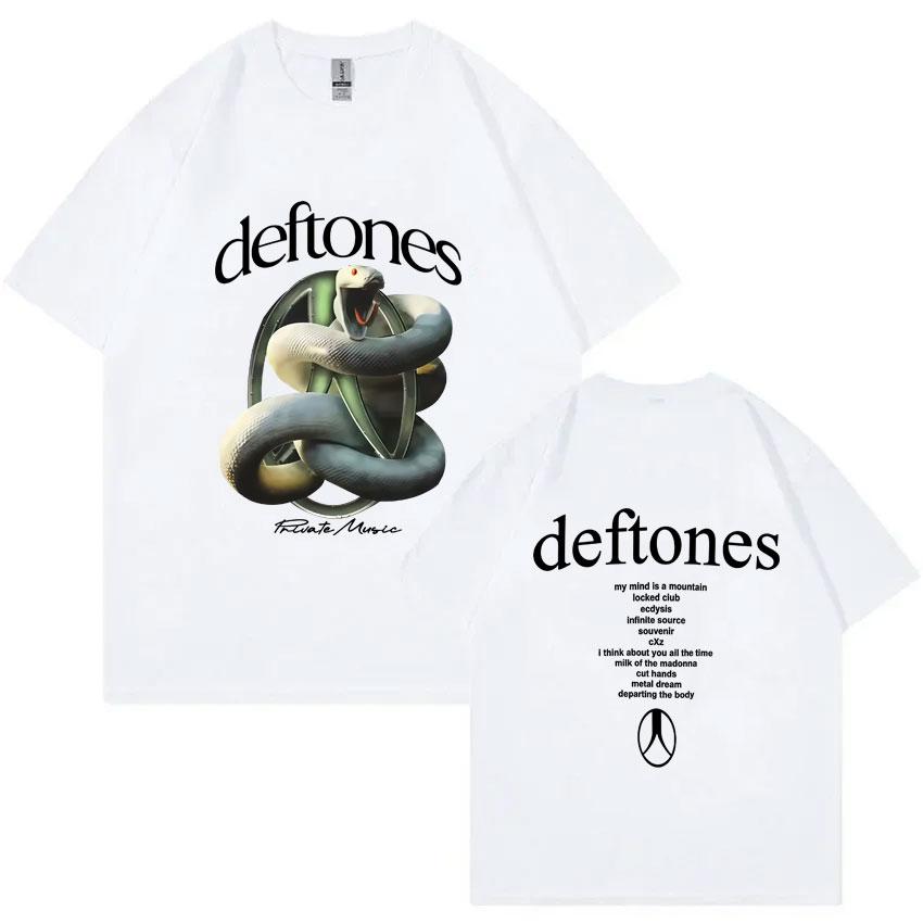 Rock Band Deftones Private Music Snake Graphic Tshirt Unisex Women Vintage Casual Soft Cotton T Shirts Unisex Fashion Streetwear