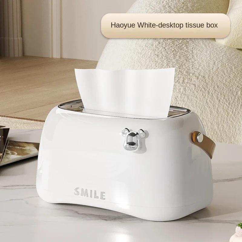 Desktop Decoration Wastebasket Trash Can Small Paper Basket Recycle Bin Handle Tissue Storage Box Deluxe Mini Household Cleaning