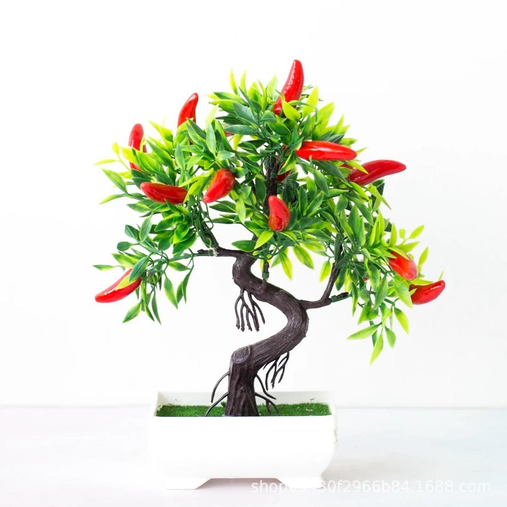 Artificial Plants Bonsai Small Fruit Tree Potted Bonsai Simulation Decor Artificial Ornaments Artificial Plant Bonsai Home Decor