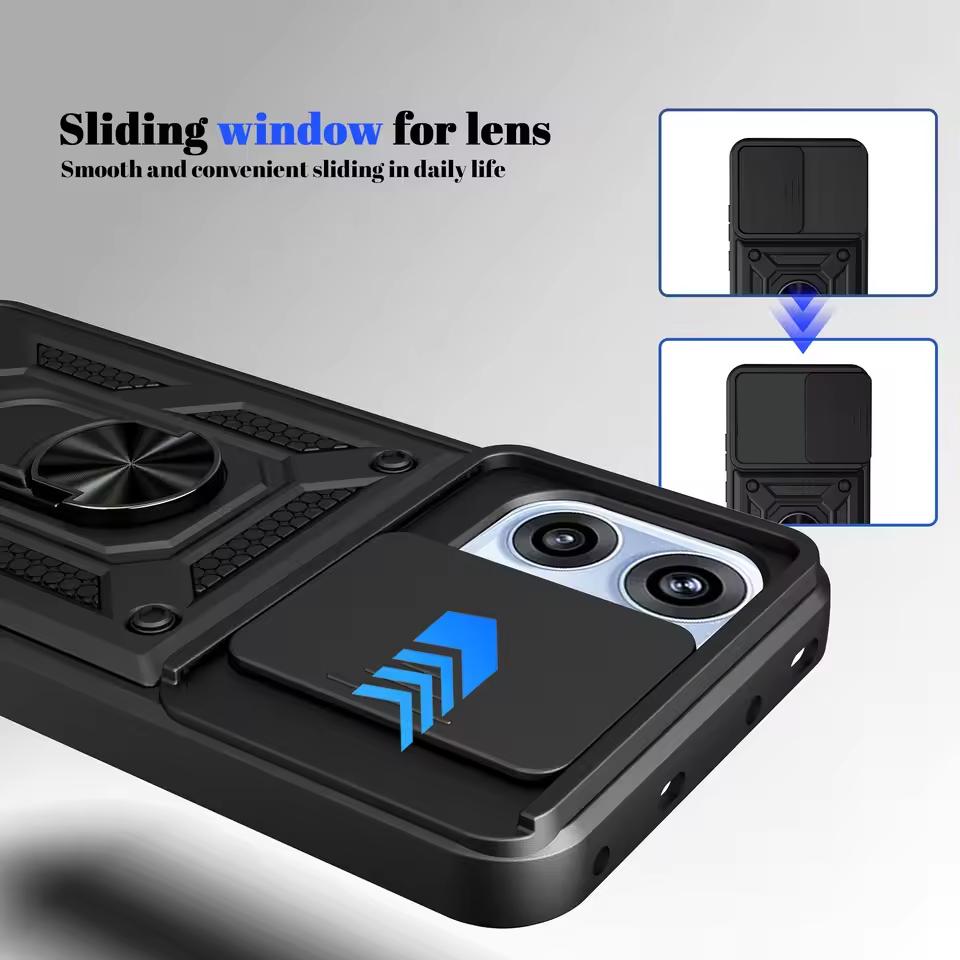 Magnetic Funda for Motorola Moto Edge 70 60 Fusion 60 Pro Phone Case Slide Camera Lens Ring Stand Holder Shockproof Cover Capa