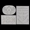 3Pcs Baroque Style Silicone Mold Flexible Non-Stick Flower Lace Mold Fondant Chocolate Decorating Tools for Wedding Birthday