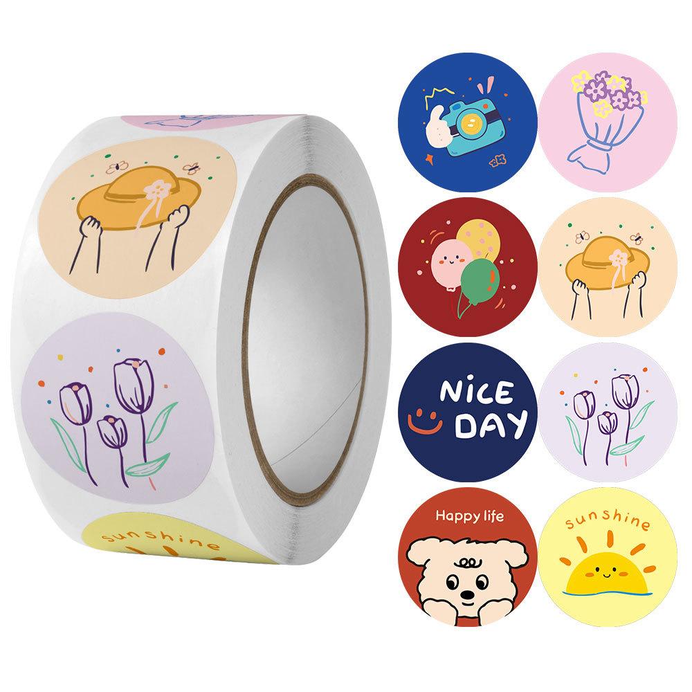 

500pcs/roll Reward Stickers For Kids Children Kindergarten School Encouragement Students Games Toy Animals Stationery Labels