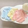 Ins-Style Baby Clothes, Wrinkled Fabric Triangle Romper, 0-2 Years Old Newborn, Spring and Autumn Doll Collar Open-Front One-Piece Crawling Suit