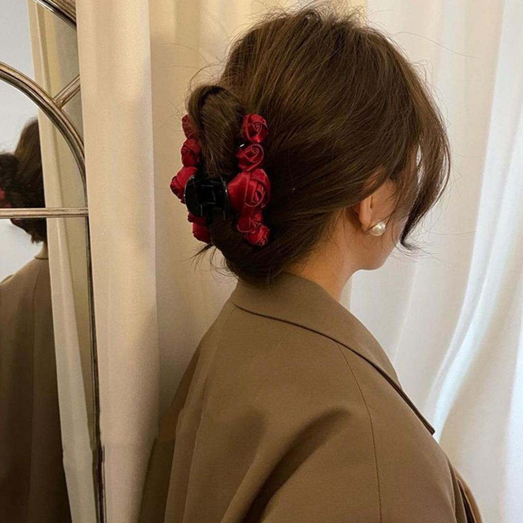 Hair Barrette Attractive All Match Ultralight Hair Clip Women Rose Flower Hair Claw Headwear Gift Women Hairpin for Girl
