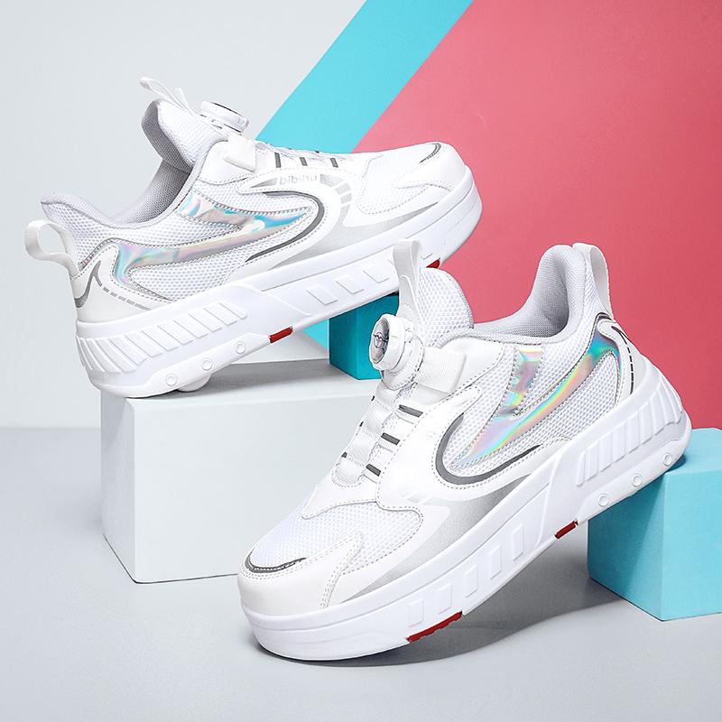 

Children s Balance Training Shoes/sports Shoes/roller Skates/ice Skates with Detachable Flat Bottoms 29 белый