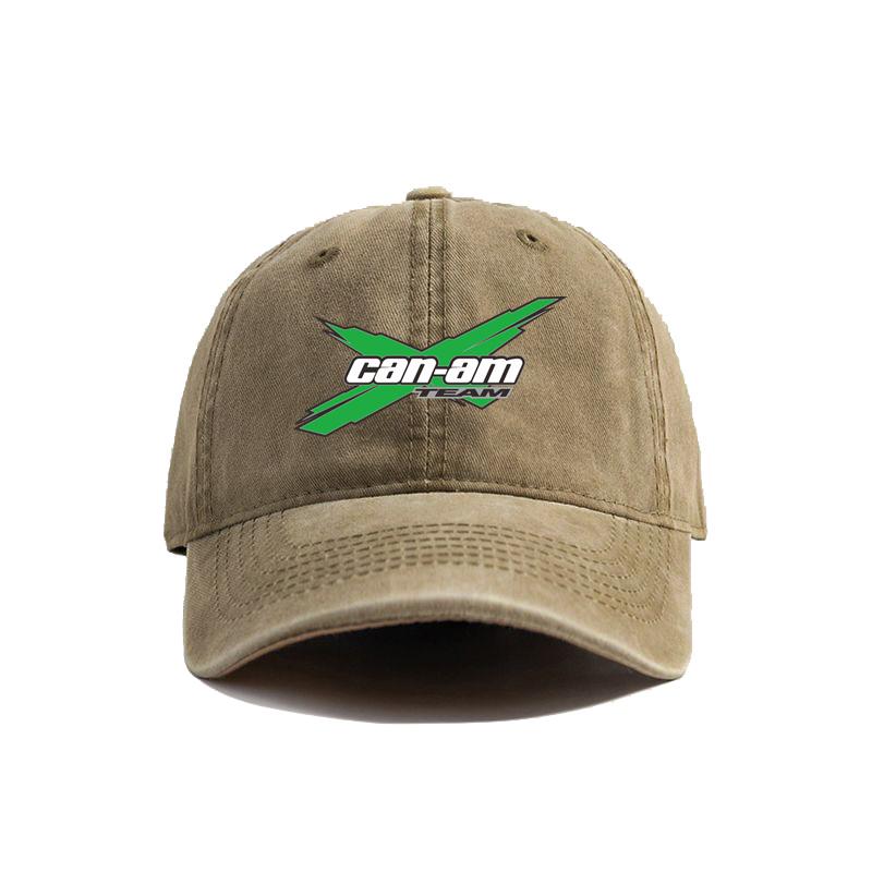 Can Am Team Baseball Cap Distressed Hats Cap Unisex Retro Outdoor Summer Adjustable Can Am Logo BRP Hat