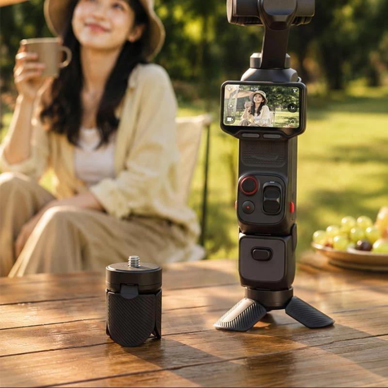 Plastic Mini Tripod Stand 1/4'' Screw Mount For Action Camera Video Phone Vlog Hand Grip For Pocket 3 4 Gimbal Holder
