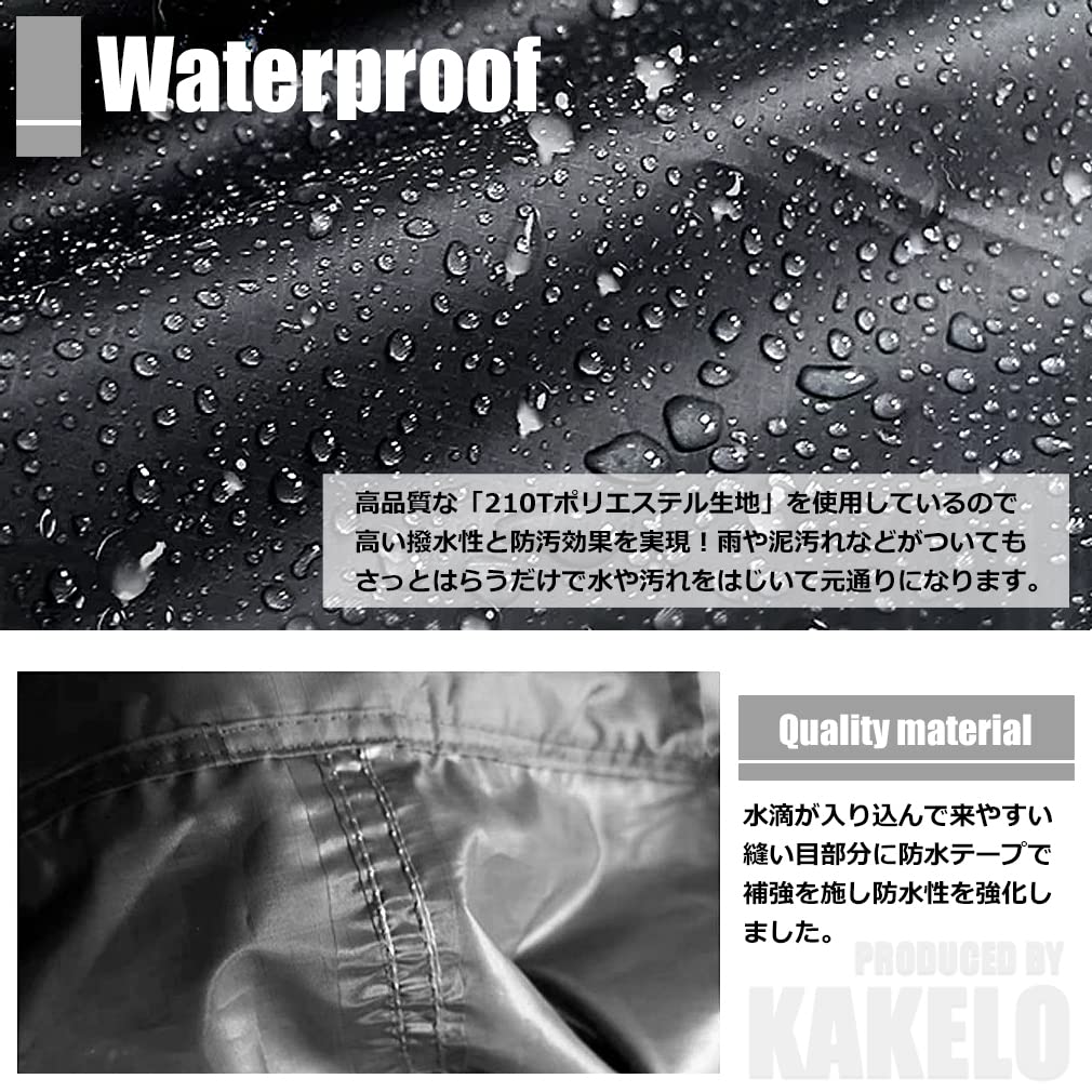 KAKELO Rain Solid Simple Design Men's 3-Way Poncho, Color, (Black)