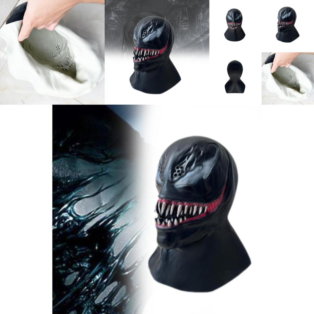Hochwertige Latex-Venom-Maske für Halloween, Cosplay und Kostümpartys, ideal für Geburtstage und Festivals