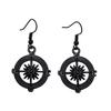 Compass Dangle Earrings Adventure Travel Nautical Navigation Drop Jewelry