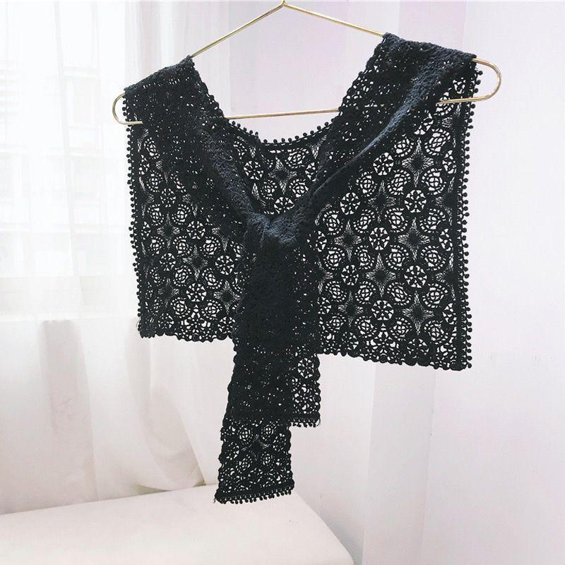 Korean Style Lace Shawl Blouse - Sleeveless Summer Vest