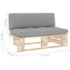 Vidaxl Ogrodowa Sofa Środkowa Z Palet, Impregnowane Drewno Sosnowe