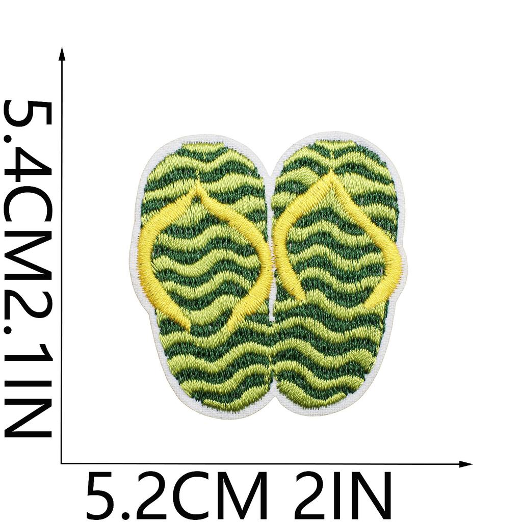 Cabin Embroidery Cloth Sticker Hawaii Travel Decoration Patch Sticker Yay Tree Pineapple Computer Embroidery Patch Flamingo