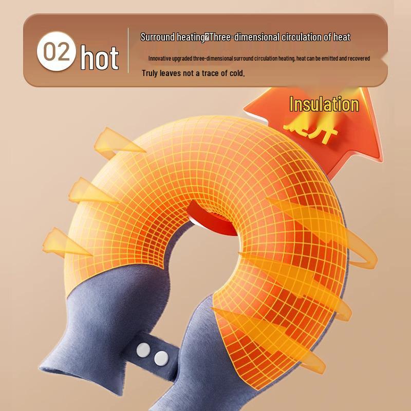 Cervical Spine Hot Water Bag Set: Neck & Shoulder Compress with U-Shaped Pillow and Scarf