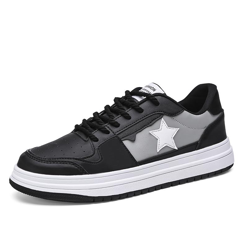 Fashion Legitimate Leather Normal Leather Black Shoes Mens Sneakers Basketball Gym Trainers Men Red Mens Shoes Sports Bascket Sheos