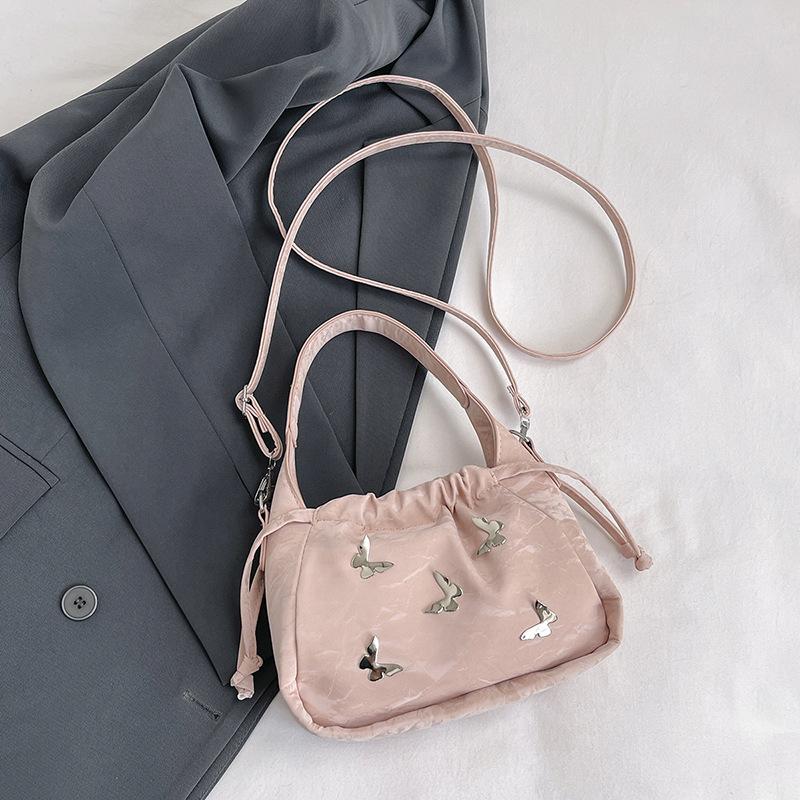Chain Bucket Bag Women's 2025 New Niche Design Crossbody Bag Fashion Folded Bag