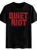 Men'S "Quiet Riot" Graphic T-Shirt - Black with Red Distressed Lettering, Casual