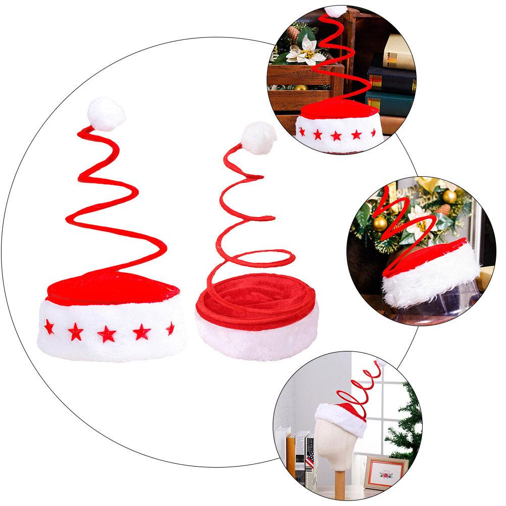 2Pcs Christmas Hat Kids Spring Design Funny Party Supplies Costume Accessory Gift One Size Fits Most Adults Children