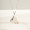 Stainless Steel Chain Women's Sweater Chain Heart Lovers Choker Book Pendant Necklace  Couple