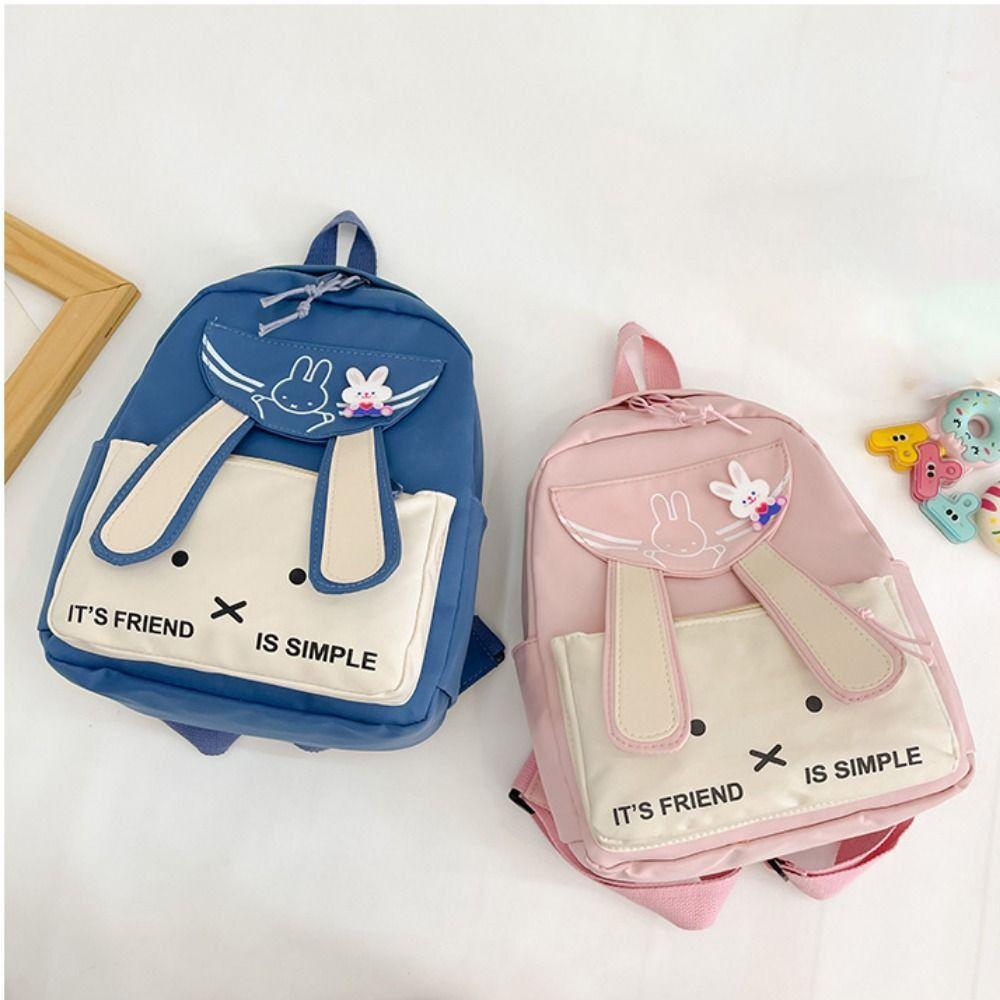 

Рюкзаки с ушками кролика из мультфильма, милый студенческий рюкзак, забавный детский школьный рюкзак для девочек