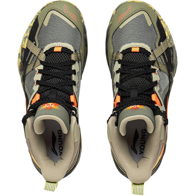 Li Ning Kids Unleashed Pro Comfortable Lightweight Non-Slip Wear-Resistant High-Top Basketball Shoes Kids Basketball Shoes YKBV012-1