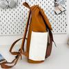 Fashion Nylon Outdoor Backpack Color-blocked Lightweight Travel Rucksack Large Capacity Students Schoolbag