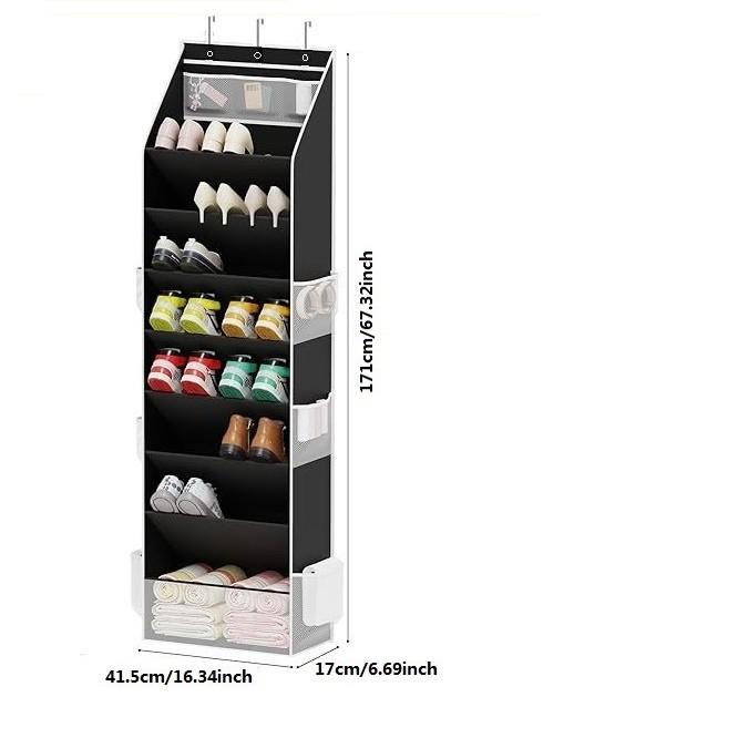 Cross-Border Hanging Storage Bag: Oxford Cloth Shoe & Sundries Organizer