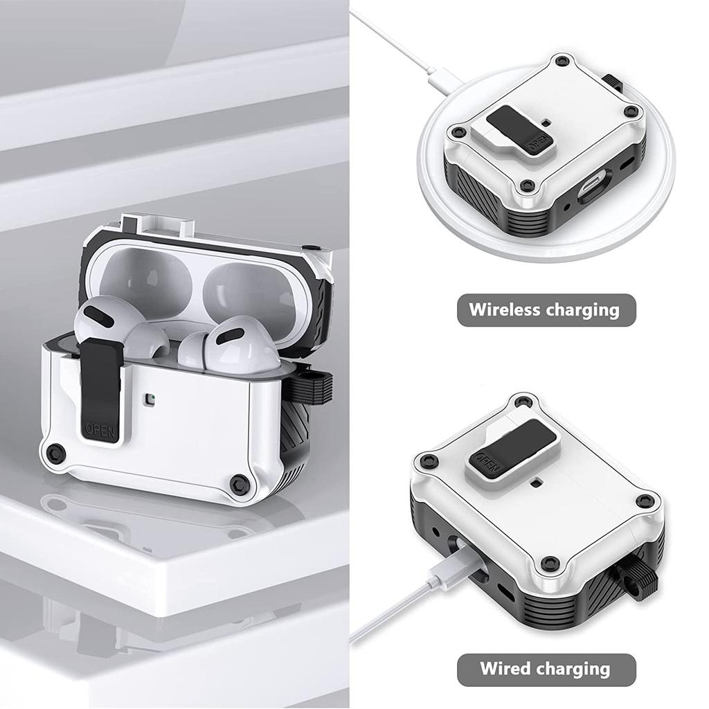 Security Lock Cover for AirPods Pro 2 3 Case for AirPods Pro2 Pro 2nd Gen Case Shockproof Cover Air Pods Pro Airpods3 Funda