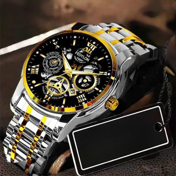 Men's Non-mechanical Watch Fully Automatic Waterproof New Large Dial Hollow Men's Watch