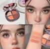 Kakashow Blooming Cheeks Four-Color Blush Palette: Natural, Long-Lasting, Brightening and Contouring.