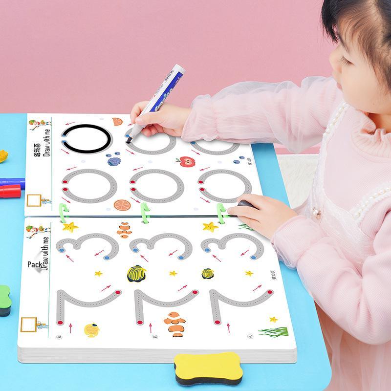 Erasable Pen Control Practice Cards for Preschoolers: Early Education Focus & Fun Puzzle Toys for Ages 2-4