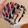 Artificial Pearl Hairband with Teeth Hoop Rhinestones Hair Accessories High Cranium Vintage Hairs Bands for Women Girls