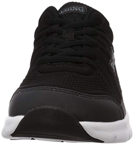 SPALDING JIN 3720 Walking Shoes, Wide, Lightweight, Men's 6E, Women's 5E, Black, Size 22.5 Cm