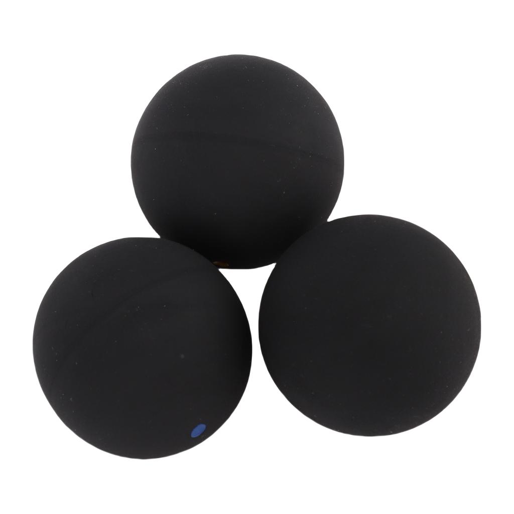 3Pcs Squash Ball Combo Set Single Blue Dot Single Yellow Dot Double Yellow Dot for Professional Training Practice