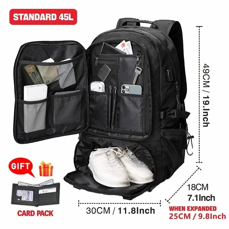 

Дорожный рюкзак большой емкости водонепроницаемый USB расширяемая сумка 17.3 сумка для ноутбука мужские уличные спортивные рюкзаки Mochila