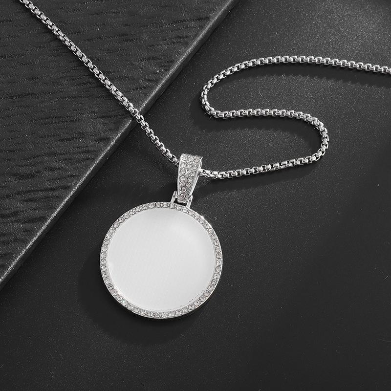 Hot Sale Round Photo Frame Moissanite Hip Hop Pendant for Men and Women