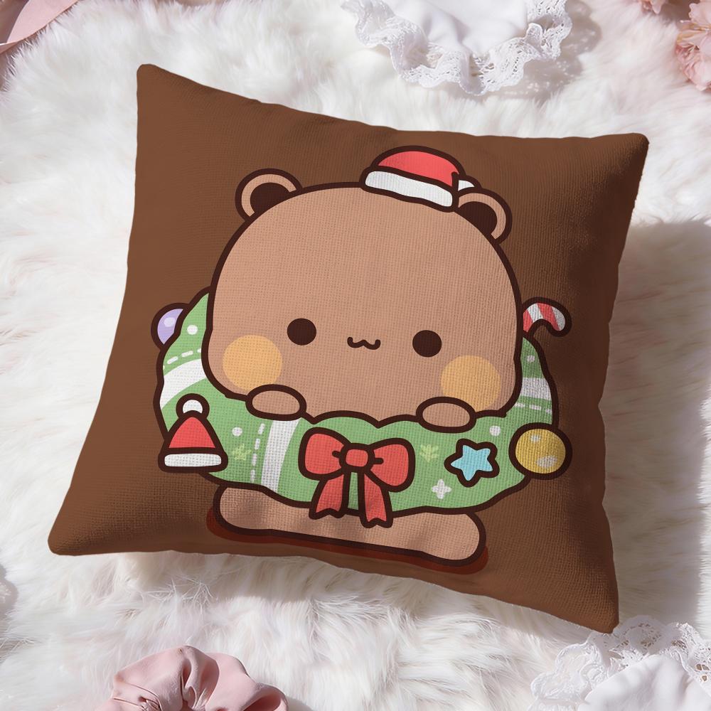 Cute BUBU DUDU Cushion Cover Premium Comfort Reversible Pillow Cove -Two in One Design for Any Room & Car Interior