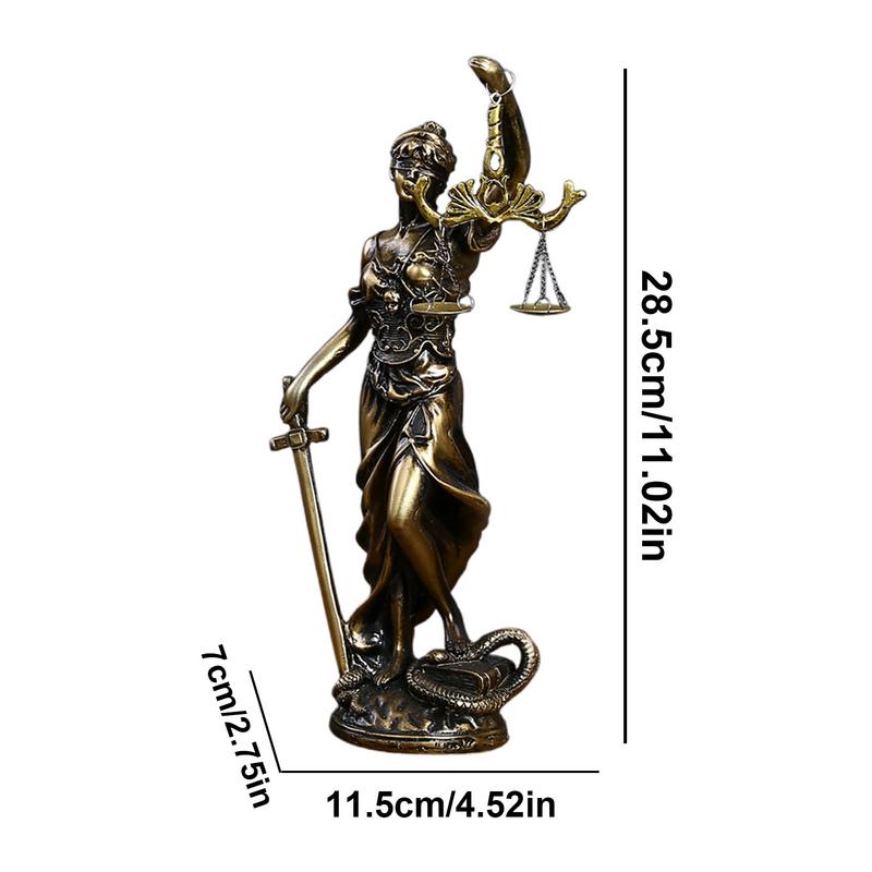 Justitia Heimdeko Lady Justice Harzfigur Lady Justice Göttin der Gerechtigkeit Statue Griechische Mythologie Ornamente Für Anwaltskanzlei