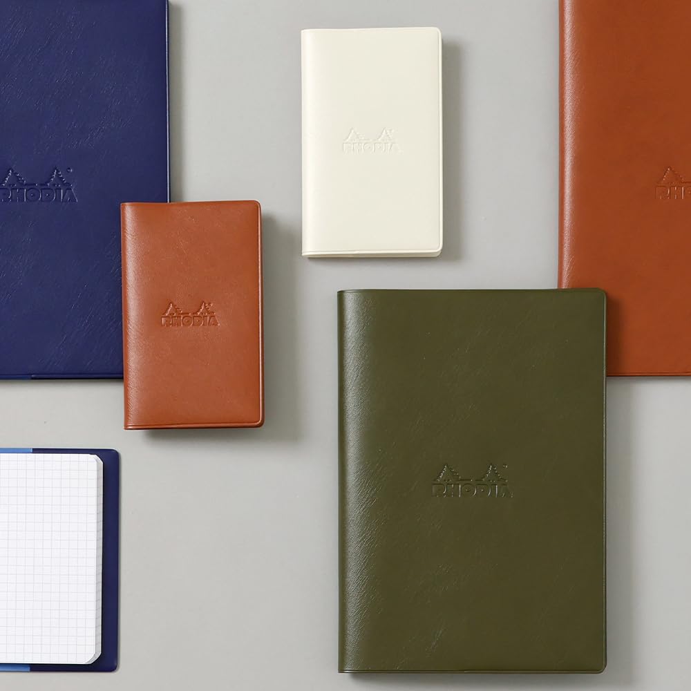 Rhodia Stapled Notebook Tone Blue x cm Stapled Notebook x 21 cm with 5mm Orange Cover cf119184bl Cover/Earth 15.3 21.8 (14.6 Grid) Water-Repellent