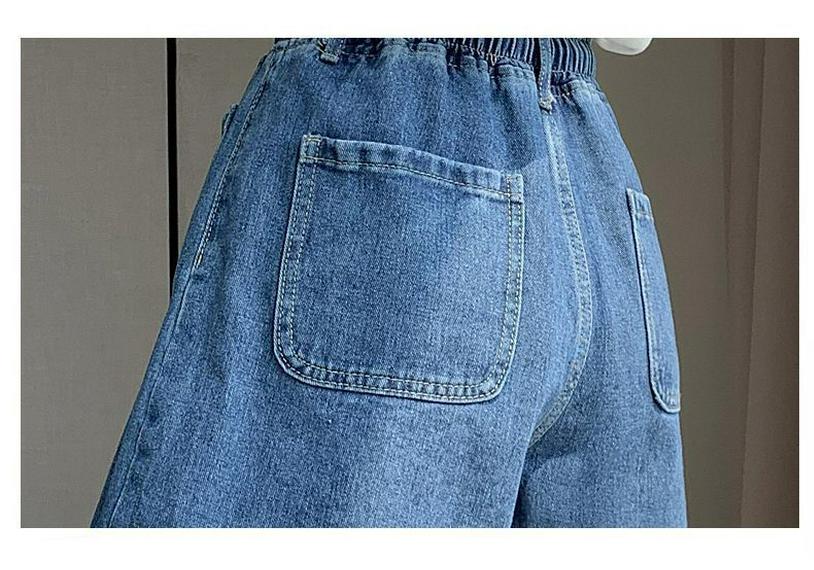 High Waist Ruffle Denim Skort - Plus Size Women's Summer Shorts (80-200 Jin)