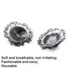 Women Sequins Tassels Nipple Cover Reusable Adhesive Pasties Breast Cover Lace Sticky Bra Chest Pad Lingerie Accessories