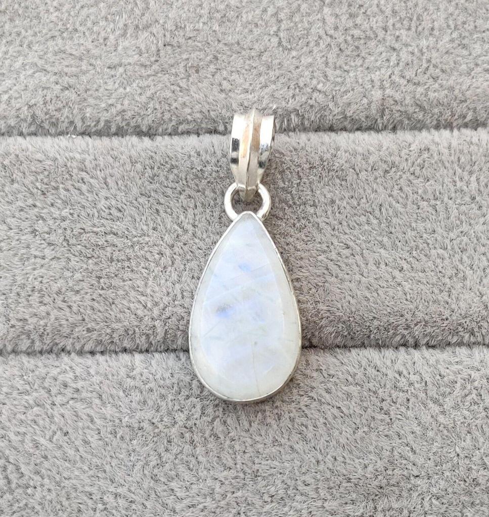 Moonstone Tiny Pendant 925 Sterling Silver Gift Pendant Handmade Jewelry