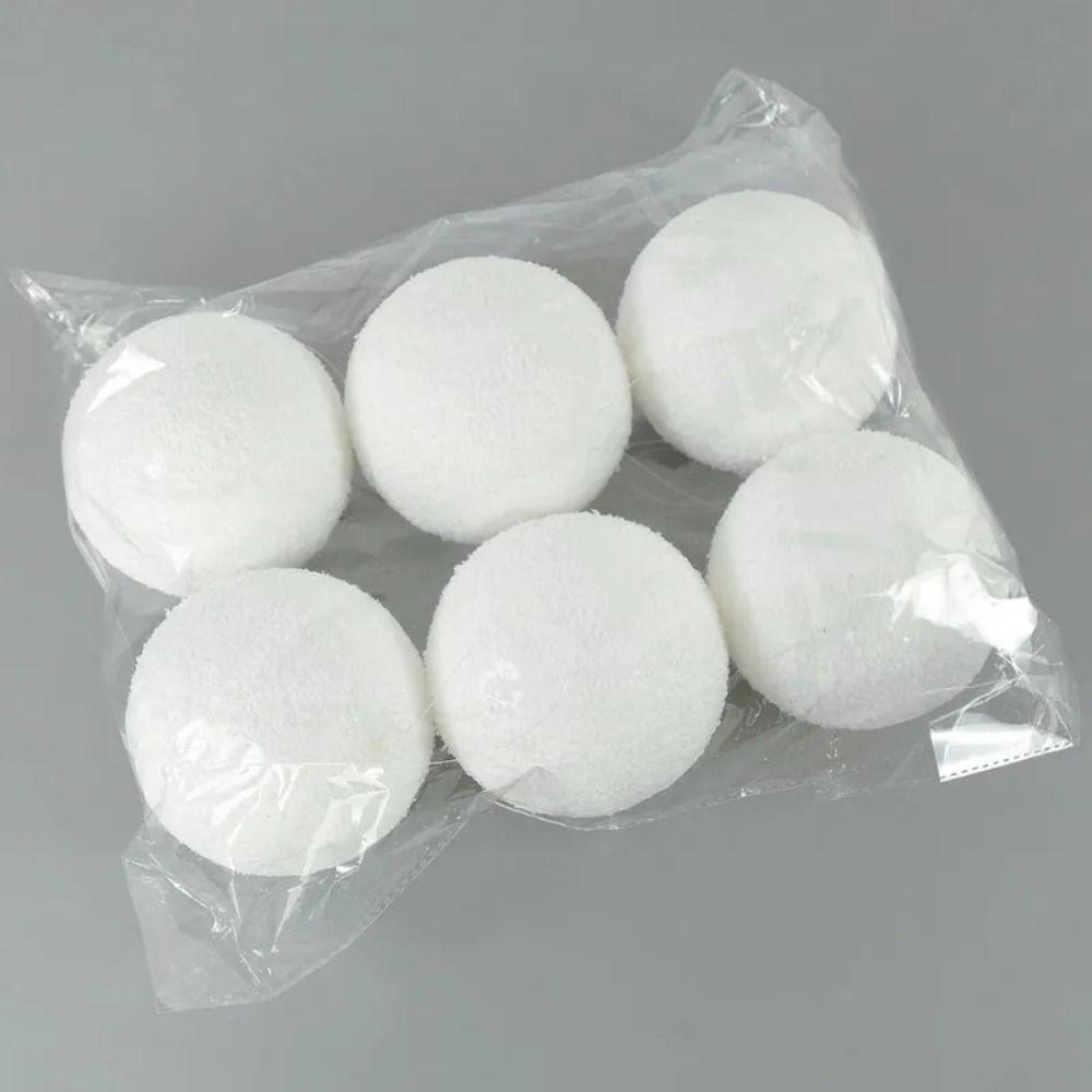6Pcs White Foam Christmas Balls Wedding Holiday Supplies Portable Home Decorations