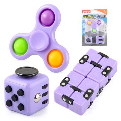 New And Strange Toys, Infinity Rubik'S Cube Decompression Dice Exterminator Pioneer Fingertip Gyro Bubble Music 3-Piece Set