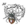 Personalized Daily Accessory Vintage Rhinestone Spider Bracelet, Gothic Punk Adjustable Stretch Bangle Cool Rock Soul Wristband for Men Women,