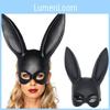Black Rabbit Mask For Adults With Pvc Material Perfect For Halloween Cosplay And Costume Parties