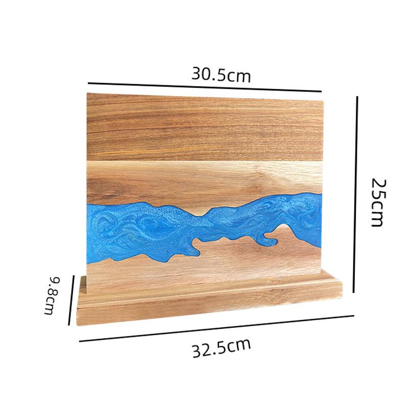 Double-Sided Magnetic Wooden Knife Holder & Display Stand