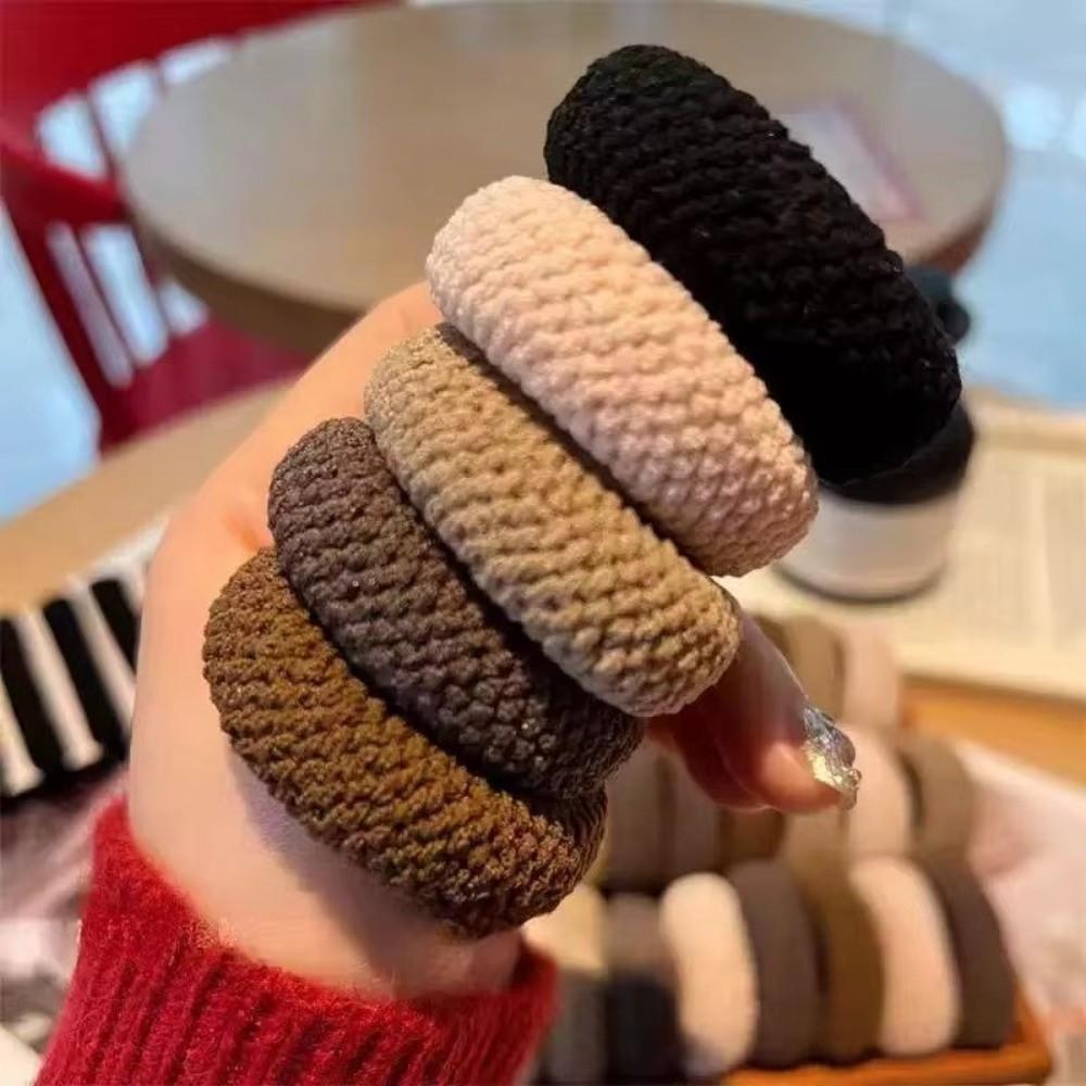 5/10PCS Mix Color Hair Ties High Elasticity Styling Decoration Scrunchies Bold Thickened Hair Accessories for Women Girls