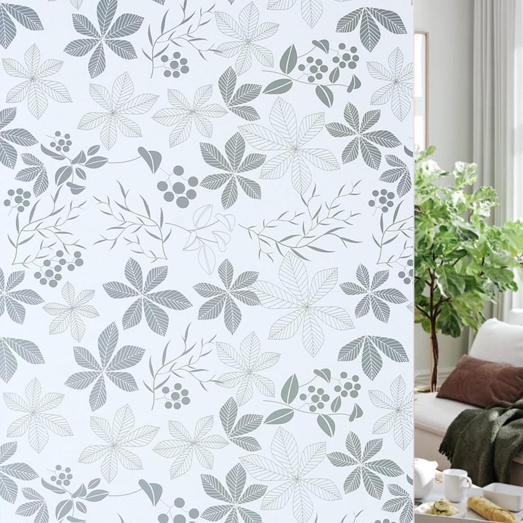 Folie mată de confidențialitate pentru ferestre, controlul căldurii, blocare UV, aderență statică, neadezive, reutilizabile, acoperitoare pentru uși pentru baie acasă